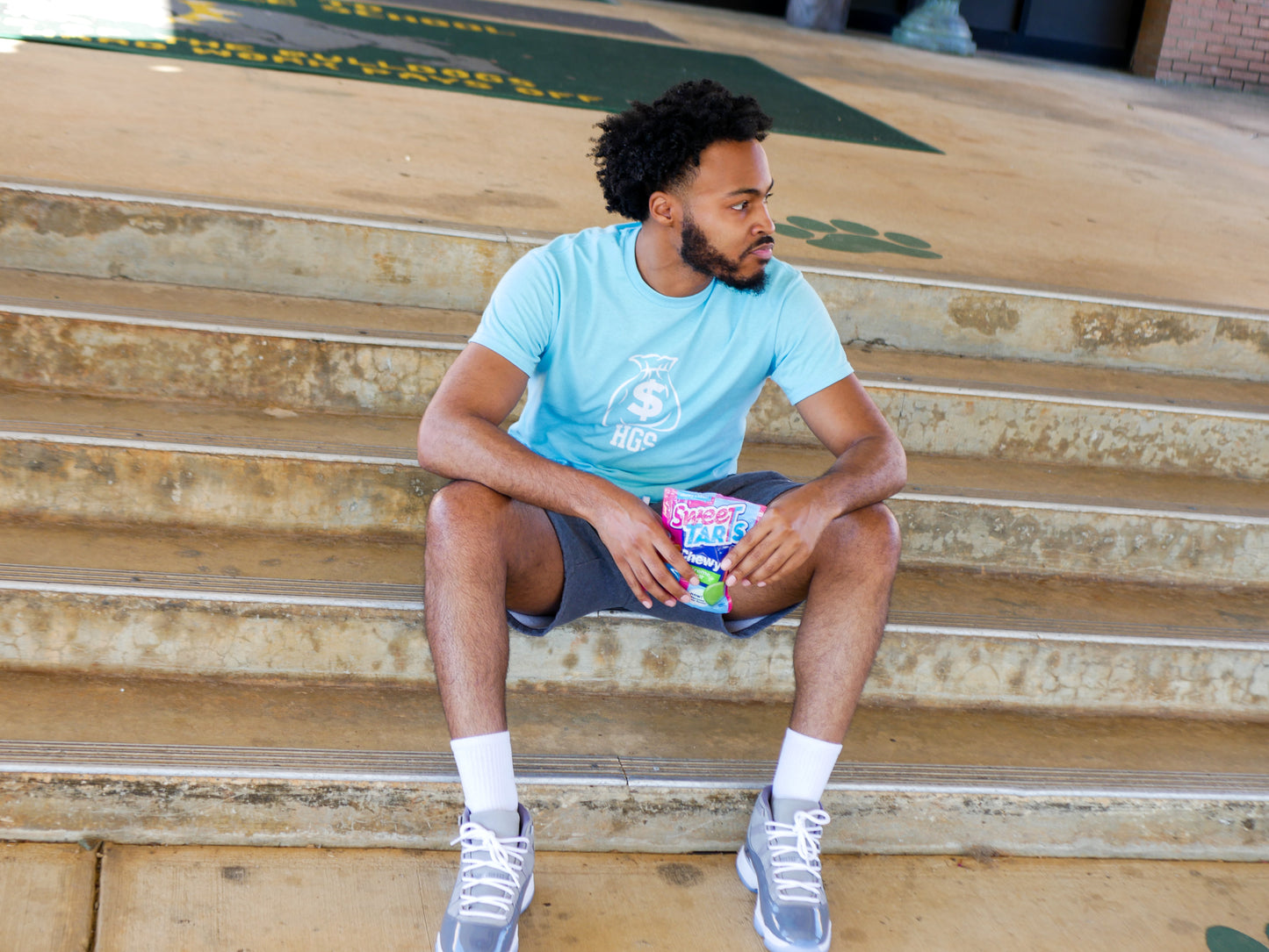Baby Blue and White Money Bag T-shirt