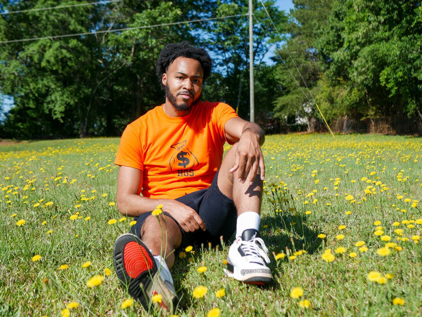 Orange and Black Money Bag T-shirt