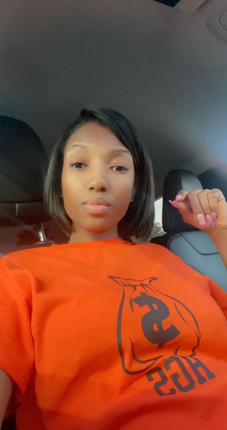 Orange and Black Money Bag T-shirt
