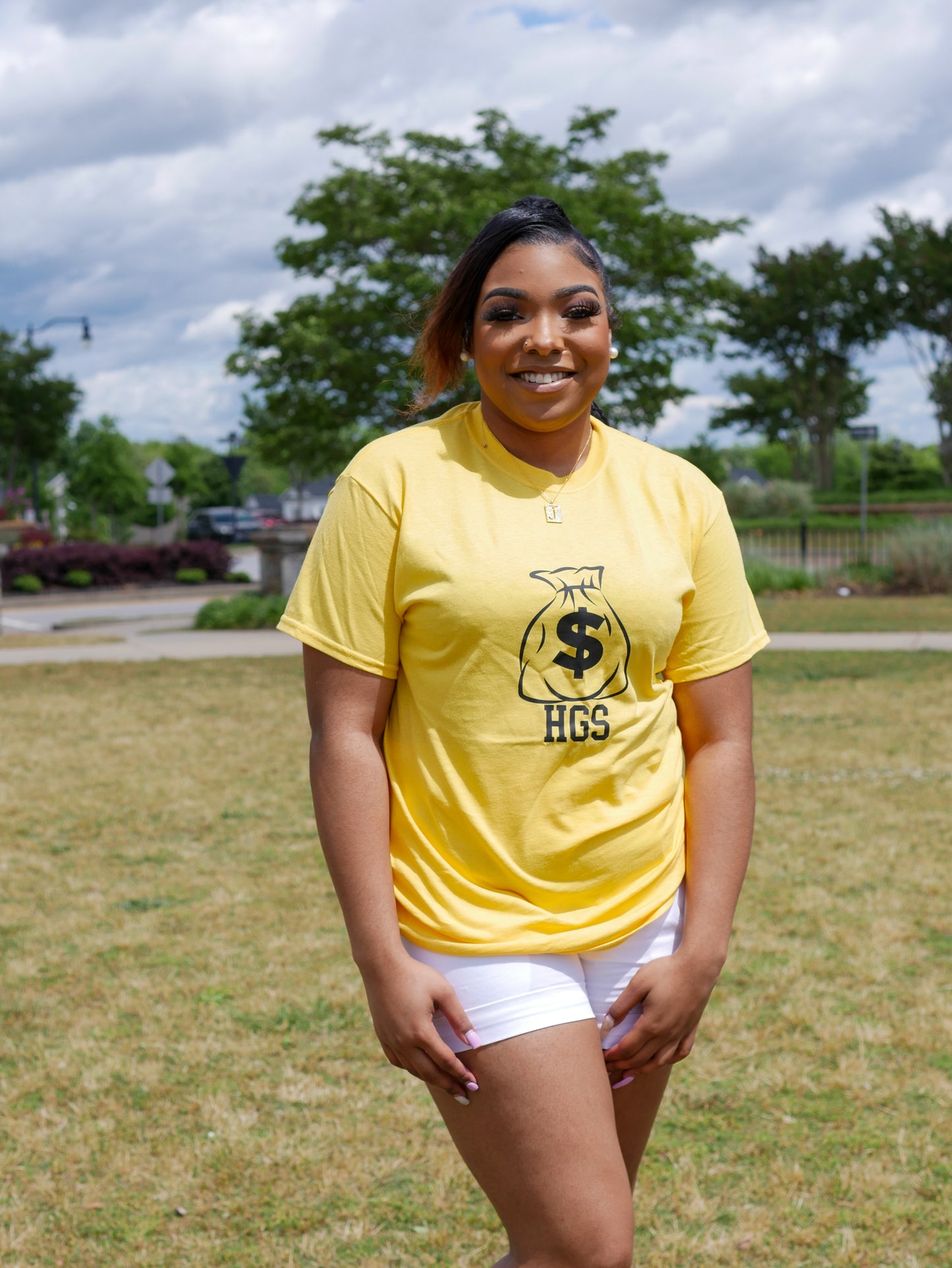 Yellow and Black Money Bag T-shirt