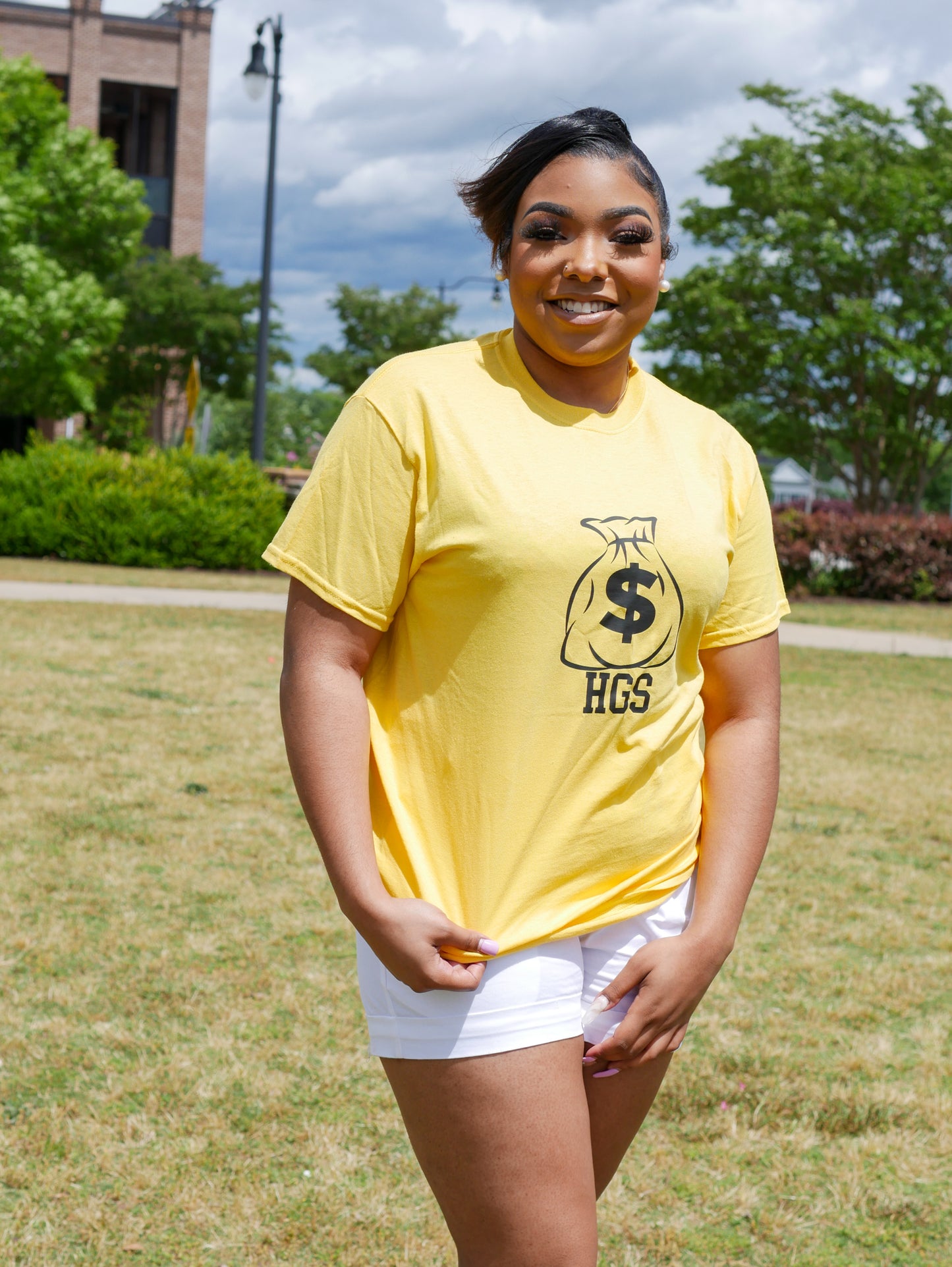 Yellow and Black Money Bag T-shirt