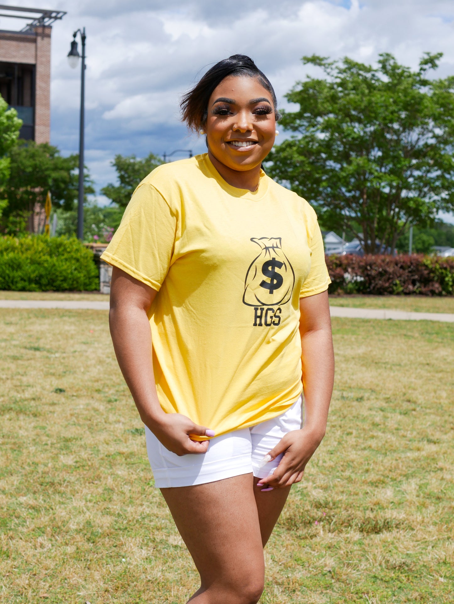 Yellow and Black Money Bag T-shirt