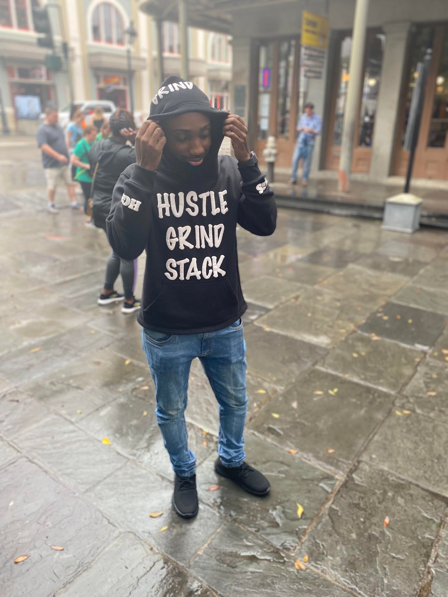 Hustle Grind Stack Designer Hoodie